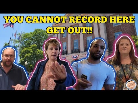CITY CLERKS *DEMAND* I STOP RECORDING CAUSES DISTURBANCE 1ST AMENDMENT AUDIT PRESS NH NOW NASHUA, NH