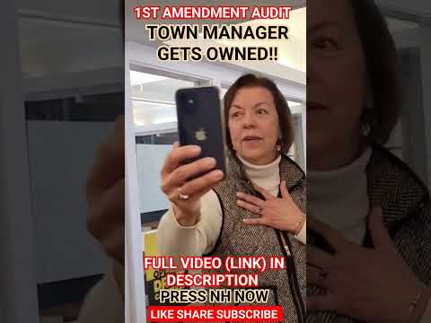 *NO CAMERAS* ALLOWED PRESS NH NOW TAKES SIGN DOWN TOWN MANAGER *OWNED* NORWICH, VT TOWN HALL AUDIT