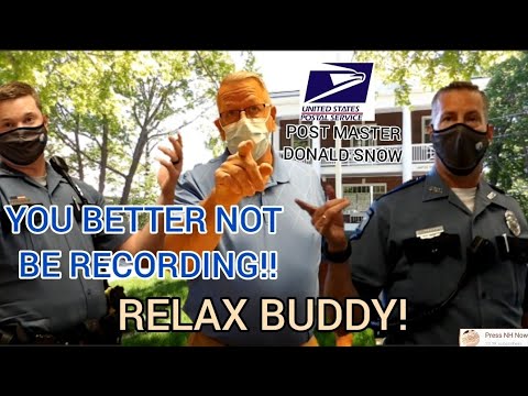 POST MASTER 📫 GET'S SCHOOLED & SHUTDOWN BY RYE NH BEACH POLICE