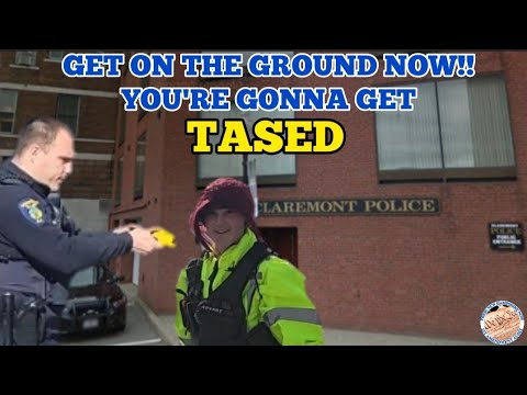 *SHOCKING VIDEO* SUSPECT GETS TASED/WHAT'S YOUR NAME AND BADGE# IMPERSONATING A COP CLAREMONT, NH