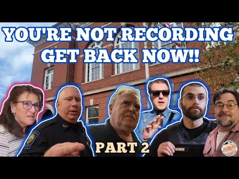 TOWNHALL CONSTABLE GOES HANDS ON AGAIN *GET'S CHECKED* BY BROOKFIELD, MA PD PART (2) FIRST AMENDMENT