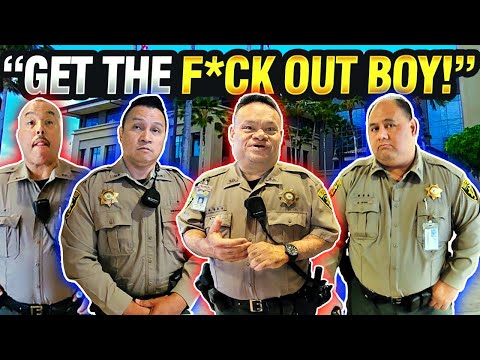UNHINGED Bootlicker Tries To Antagonize Journalist For Exercising His Rights! Sheriffs Are Clueless!