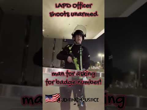 An LAPD officer fired a 40mm less-lethal round into a man at close range!