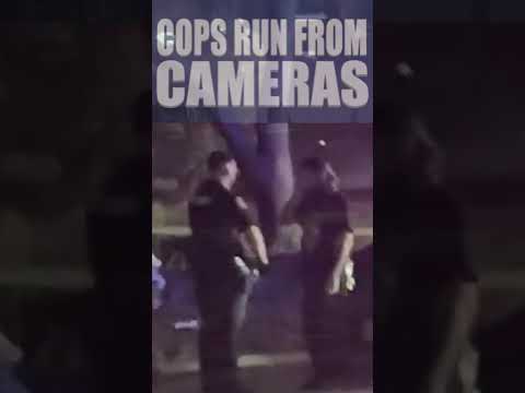 COPS RUN FROM CAMERAS #funnyvideo #shorts #short #police #shortsfunny