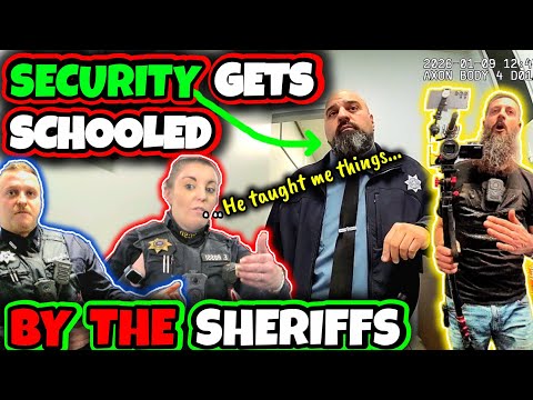 💥Security Guards gets EDUCATION from the POLICE! or DID HE….