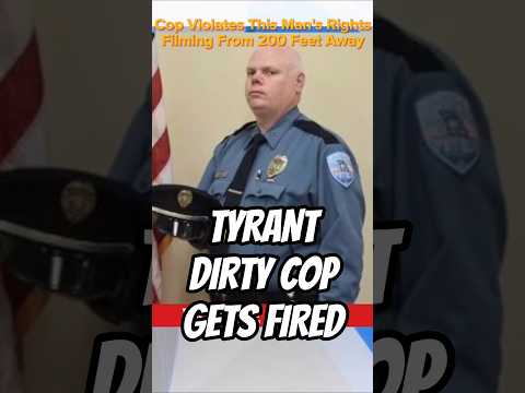 Tyrant Cop GETS FIRED For Violating People's Rights! First Amendment Audit