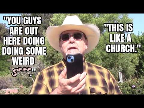 1st Amendment Audit, Hypocritical Cowboy Christian Calls Cops For Public Filming