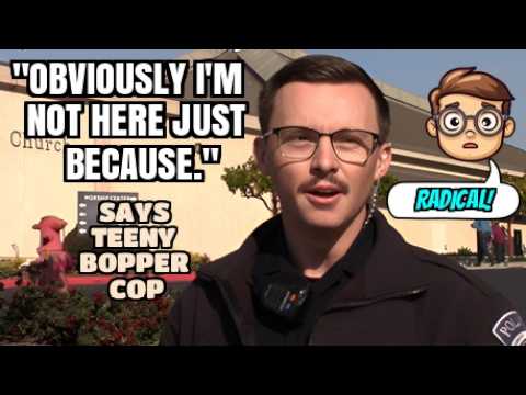 1st Amendment Audit, Paranoid Church Calls "Teeny Bopper" Cop Over Public Filming
