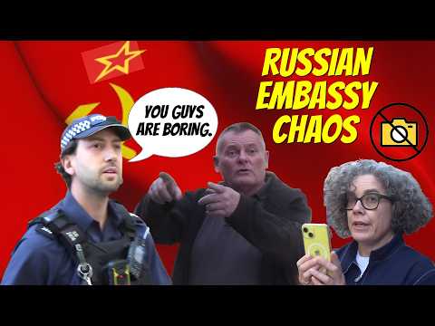 1st Amendment Audit(UK), Chaos At The Russian Embassy COPS CALLED!