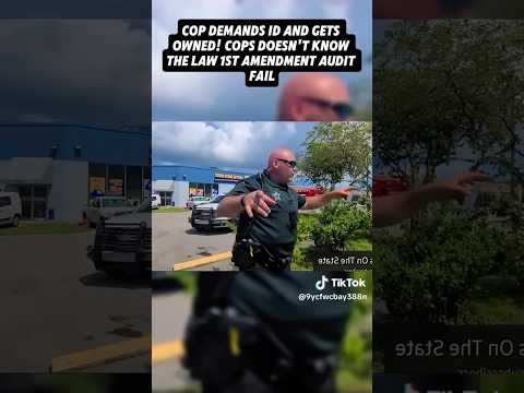 Cop Demands ID 1st Amendment Audit Fail ‼️🎥🇺🇸 #firstamendment #fyp
