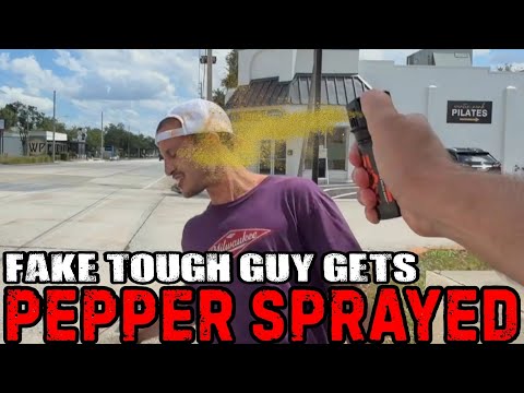FAKE TOUGH GUY GETS PEPPER SPRAYED BY FIRST AMENDMENT AUDITOR | First Amendment Audit