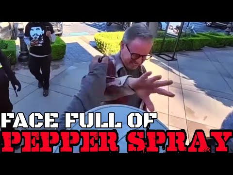 KAREN GETS FACE FULL OF PEPPER SPRAY | FIRST AMENDMENT AUDITOR FIGHTS BACK | First Amendment Audit