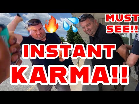 Karens Gets PEPPER-SPRAYED+ARRESTED!!🔥💦INSTANT KARMA!!!🚨